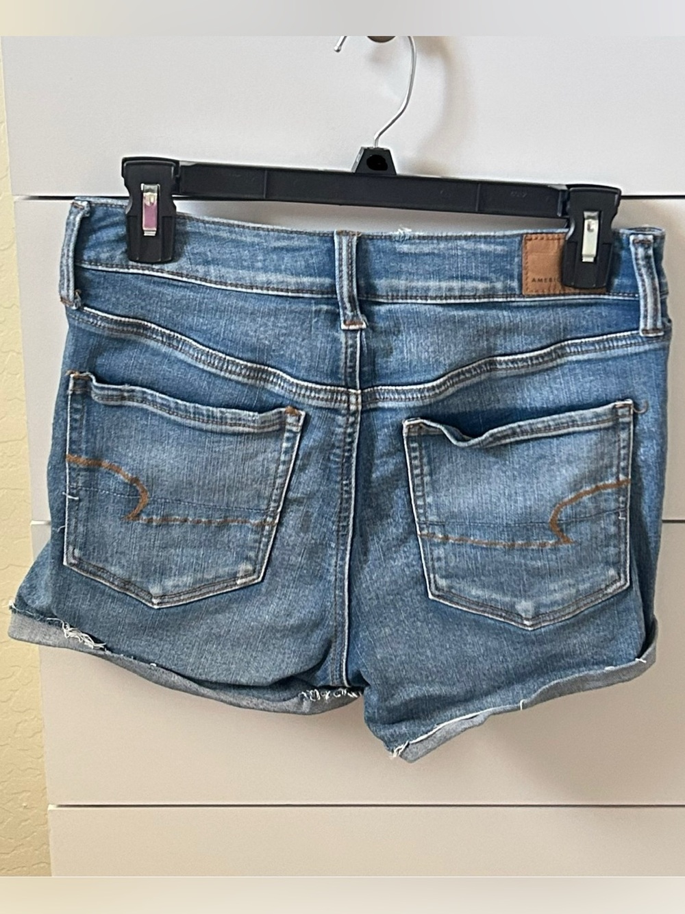 American Eagle Outfitters Distressed Blue Denim Cutoff Shorts - Picture 2 of 4